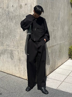 「Chikashitsu +（チカシツプラス）のアイテム（その他アウター）」を使った、Never mind the XU / Chikashitsu+さん（メンズ・175cm）の秋コーディネート