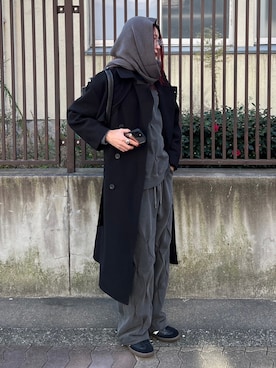 「Chikashitsu +（チカシツプラス）のアイテム」を使った、Never mind the XU / Chikashitsu+さん（骨格ナチュラル・メンズ・178cm）の冬コーディネート
