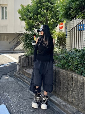 「FREE WORLD ORDER（フリーワールドオーダー）のアイテム」を使った、Never mind the XU / Chikashitsu+さん（レディース・165cm）の秋コーディネート