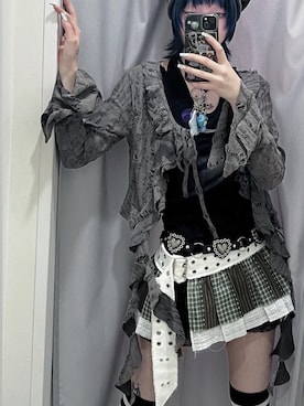 「アイテム（スカート）」を使った、Never mind the XU / Chikashitsu+さん（レディース・165cm）の夏コーディネート