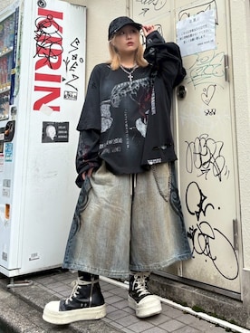 「アイテム（アクセサリー）」を使った、Never mind the XU / Chikashitsu+さん（レディース・150cm）の夏コーディネート