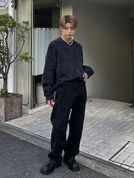 「NOMANUAL（NOMANUAL）のアイテム」を使った、Never mind the XU / Chikashitsu+さん（メンズ・177cm）の秋コーディネート