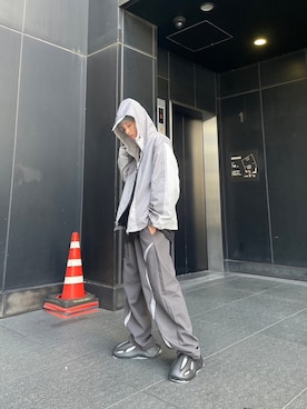 「Never mind the XU / Chikashitsu+（ネバーマインド ザ エックスユー / チカシツプラス）のアイテム」を使った、Never mind the XU / Chikashitsu+さん（メンズ・173cm）の秋コーディネート