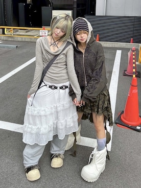 Never mind the XU / Chikashitsu+さん（レディース・164cm）の冬コーディネート