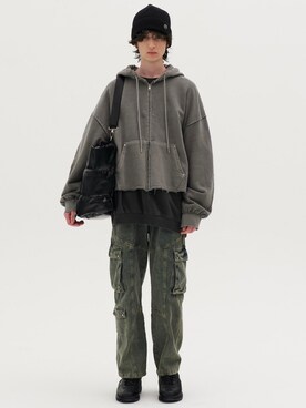 「REON STUDIO（レオンスタジオ）のアイテム（パンツ）」を使った、Never mind the XU / Chikashitsu+さん（メンズ・179cm）の秋コーディネート