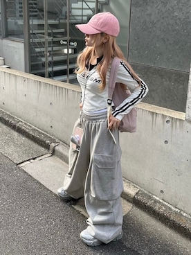 Never mind the XU / Chikashitsu+さん(レディース・152cm)の春コーディネート