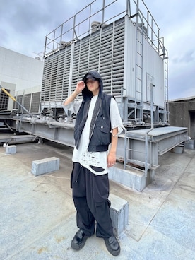 Never mind the XU / Chikashitsu+さん（メンズ・173cm）の夏コーディネート