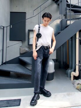 Never mind the XU / Chikashitsu+さん（メンズ・173cm）の夏コーディネート