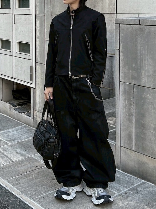 Chikashitsu +】suede biker jacket / 【チカシツプラス】スエード