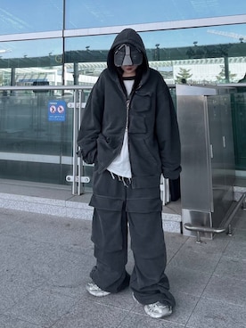 Never mind the XU / Chikashitsu+さん（レディース・157cm）の春コーディネート