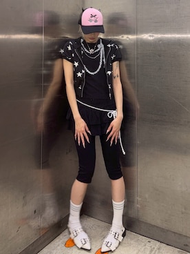 「チェーン」｜Never mind the XU / Chikashitsu+さん（レディース・159cm）の春コーディネート