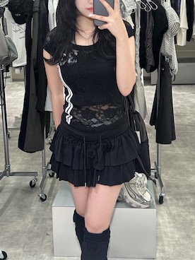 「SETUPEXE（セットアップイーエックスイー）のアイテム」を使った、Never mind the XU / Chikashitsu+さん（レディース・157cm）の夏コーディネート