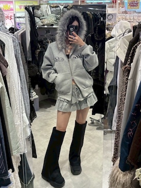 Never mind the XU / Chikashitsu+さん（レディース・153cm）の秋コーディネート