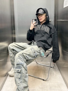 「ストリートファッション」｜Never mind the XU / Chikashitsu+さん（メンズ・183cm）の秋コーディネート