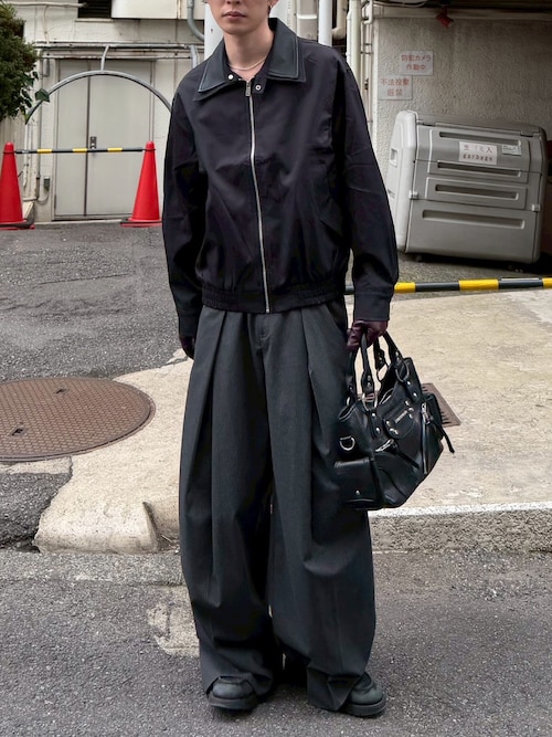 Chikashitsu +】double collar jacket / 【チカシツプラス】ダブル