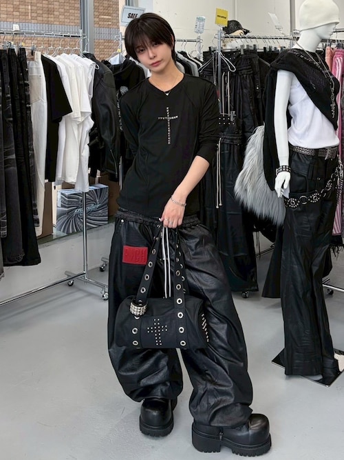 RICH】Riveted Cross Slim Longsleeve / 【リッチ】シースルークロス