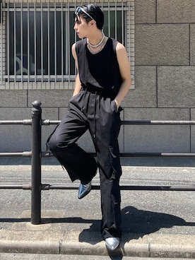 「Chikashitsu +（チカシツプラス）のアイテム（アクセサリー）」を使った、Never mind the XU / Chikashitsu+さん（メンズ・175cm）の夏コーディネート