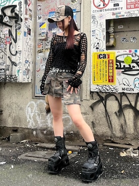 Never mind the XU / Chikashitsu+さん（レディース・153cm）の夏コーディネート