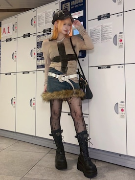 「Chikashitsu +（チカシツプラス）の【Chikashitsu +】set pearl chain necklace（ネックレス、シルバー系）」を使った、Never mind the XU / Chikashitsu+さん（レディース・157cm）の春コーディネート