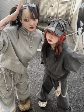 Never mind the XU / Chikashitsu+さん（レディース・162cm）の春コーディネート