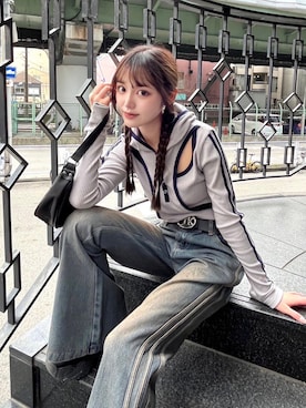 Never mind the XU / Chikashitsu+さん（レディース・158cm）の春コーディネート