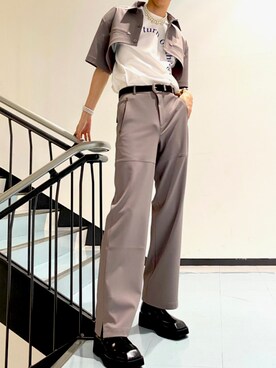 Never mind the XU / Chikashitsu+さん（メンズ・186cm）の夏コーディネート