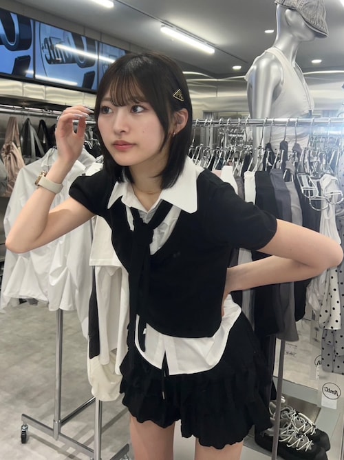 FANCY CLUB ブラウス シャツ 「FANCY CLUB」PREPPY RIBBON TIE