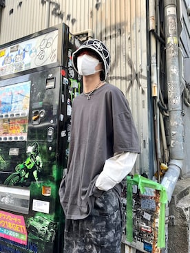 「XU（エックスユー）のアイテム（パンツ）」を使った、Never mind the XU / Chikashitsu+さん（メンズ・174cm）の冬コーディネート