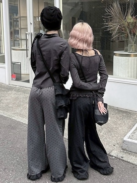 「アイテム（その他トップス）」を使った、Never mind the XU / Chikashitsu+さん（レディース・160cm）の秋コーディネート