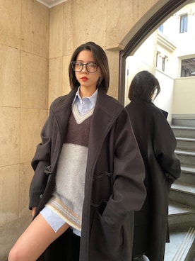 Never mind the XU / Chikashitsu+さん(レディース・156cm)の冬コーディネート