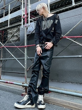 Never mind the XU / Chikashitsu+さん(メンズ・184cm)の夏コーディネート