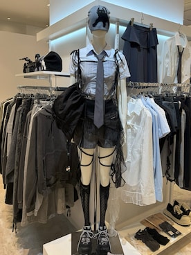 「アイテム（キャミソール）」を使った、Never mind the XU / Chikashitsu+さん（レディース・153cm）の秋コーディネート