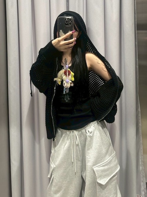 Never mind the XU】mesh zip hoodie / 【ネバーマインド ザ