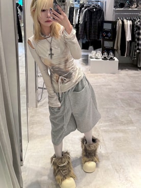 Never mind the XU / Chikashitsu+さん(レディース・160cm)の冬コーディネート