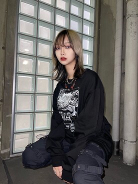 「ROSEAPPLE STUDIO（ローズアップルスタジオ）のアイテム」を使った、Never mind the XU / Chikashitsu+さん（レディース・160cm）の秋コーディネート