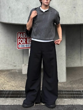 「Chikashitsu +（チカシツプラス）のアイテム」を使った、Never mind the XU / Chikashitsu+さん（メンズ・178cm）の夏コーディネート