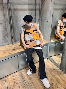 Never mind the XU / Chikashitsu+さん（メンズ・173cm）の春コーディネート