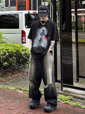 Never mind the XU / Chikashitsu+さん(メンズ・170cm)の夏コーディネート