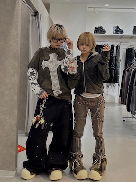 Never mind the XU / Chikashitsu+さん（レディース・153cm）の秋コーディネート