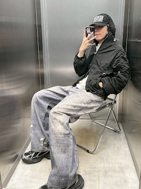 Never mind the XU / Chikashitsu+さん(メンズ・183cm)の冬コーディネート