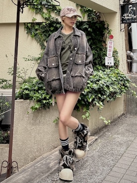 Never mind the XU / Chikashitsu+さん（レディース・159cm）の春コーディネート