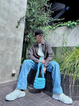 「MISTERCHILD（ミスターチャイルド）のアイテム」を使った、Never mind the XU / Chikashitsu+さん（メンズ・173cm）の夏コーディネート