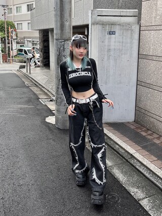 レディース　ヒップホップ　ストリート　韓国系xbdr78 重ね着風 ロンT トップス Tシャツ ビスチェ シアー 長袖 韓国