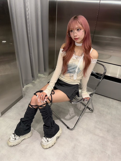 tシャツ 「nmtc+」rose off-shoulder long sleeve T レディース tシャツ 「nmtc +」rose off-shoulder long sleeve T レディース