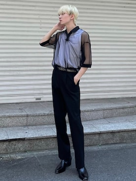 「ワントーンコーディネート」｜Never mind the XU / Chikashitsu+さん（メンズ・178cm）の夏コーディネート