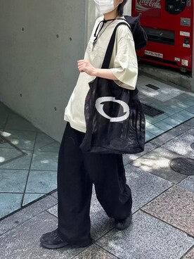 「TGNS（ツーガンズ）のアイテム」を使った、Never mind the XU / Chikashitsu+さん（レディース・161cm）の夏コーディネート