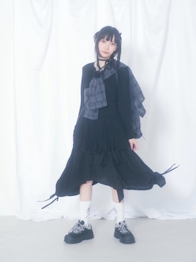 「マーメイドスカート」｜「アイテム（シャツ/ブラウス）」を使った、Never mind the XU / Chikashitsu+さん（レディース・150cm）の秋コーディネート