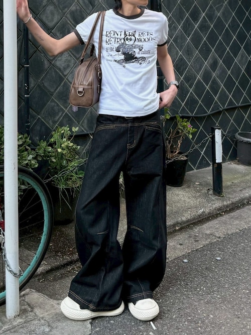 【HUECLOSET】★送料・関税込★Stitch Slab Denim Pants Side stitch denim pants | ファッション通販サイト NUGU