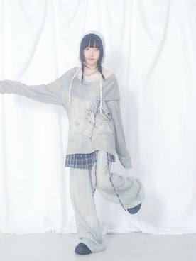 「Never mind the XU / Chikashitsu+（ネバーマインド ザ エックスユー / チカシツプラス）のアイテム」を使った、Never mind the XU / Chikashitsu+さん（レディース・150cm）の秋コーディネート