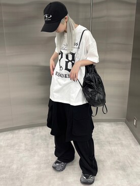 「夏コーデ」｜Never mind the XU / Chikashitsu+さん（レディース・165cm）の夏コーディネート